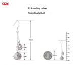 100% 925 sterling silver Anti allergy-Earring