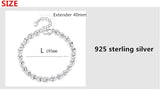 100% 925 sterling silver Anti allergy-Bracelet