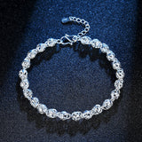 100% 925 sterling silver Anti allergy-Bracelet