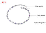 100% 925 sterling silver Anti allergy-Bracelet